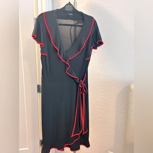 Perfect black wrap dress with a twist!